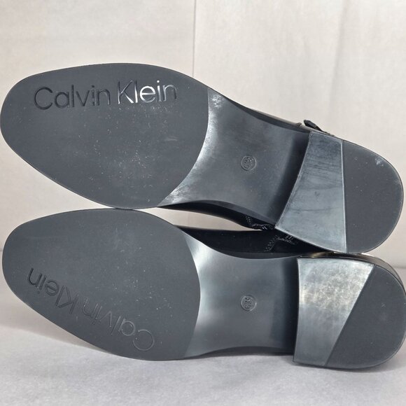 NWT Calvin Klein Women's Jasen Block Heel Black Booties - Picture 6 of 9